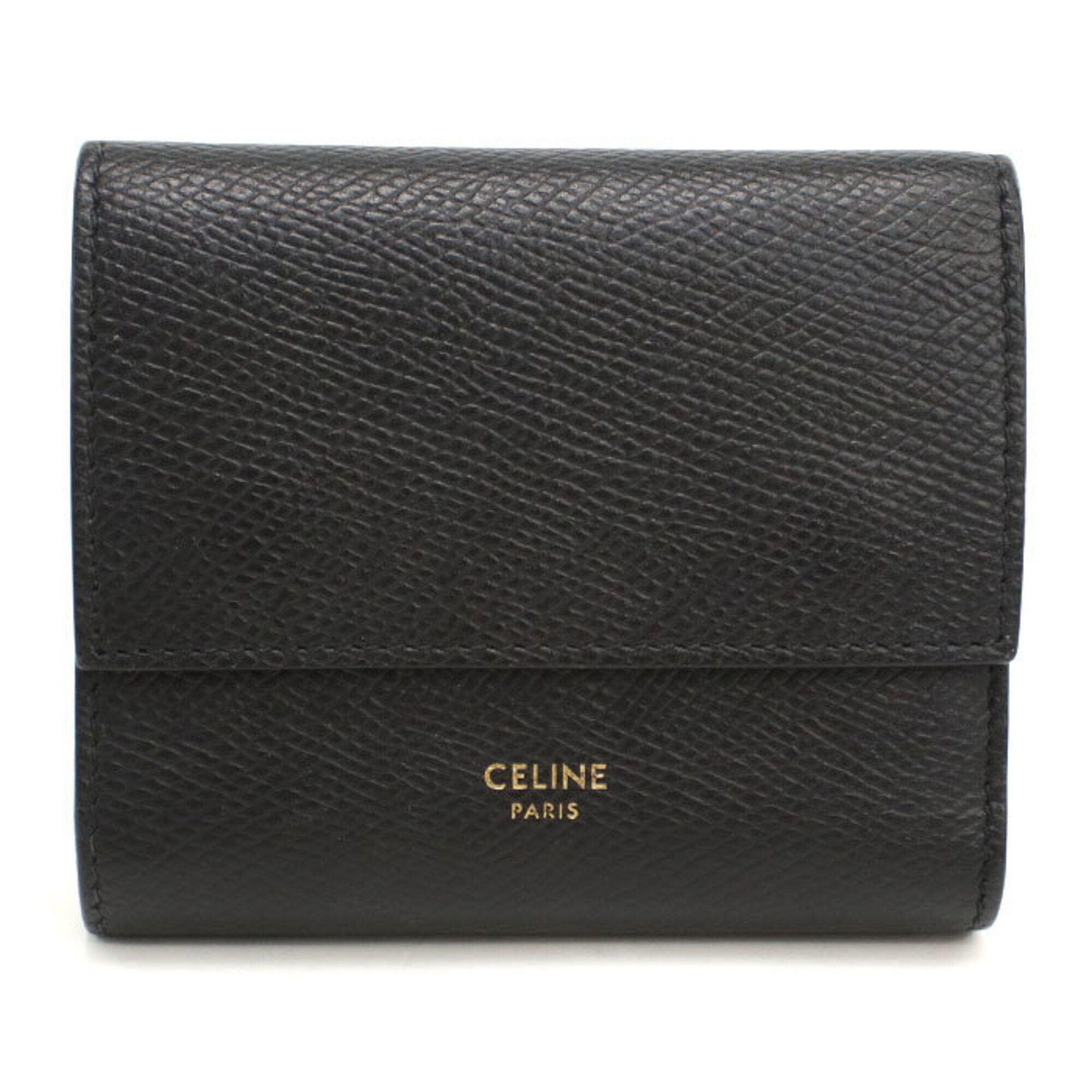 Celine Celine Tri-Fold Wallet 10b573bel.38no Small Trifold Women's Black
